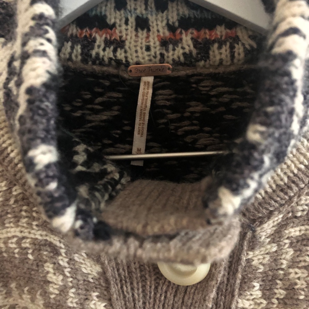 Free People Fair Isle Button Up Cardigan Sweater - Picture 5 of 5